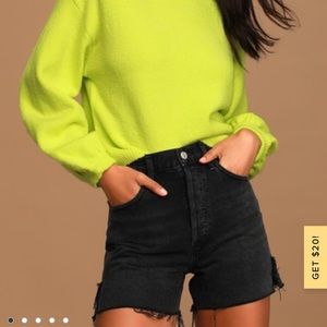 Agolde dee super high rise denim shorts